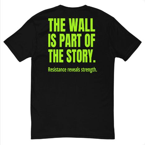 STORIGEN OBSTACLE men's Next Level 3600 black tee, back Printful preview.