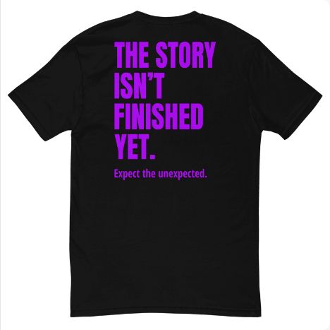 STORIGEN TWIST men's Next Level 3600 black tee, back Printful preview.